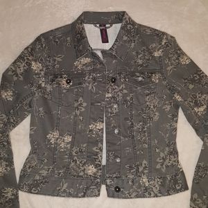 Floral jean jacket